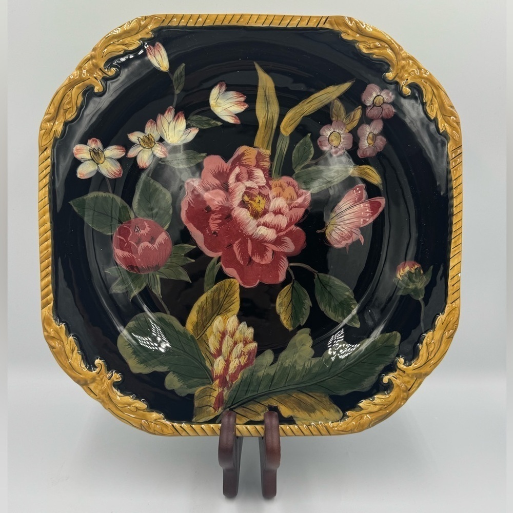 Raymond Waites “Bali” 11.5” Square Earthenware Dinner Plates SET OF 3
